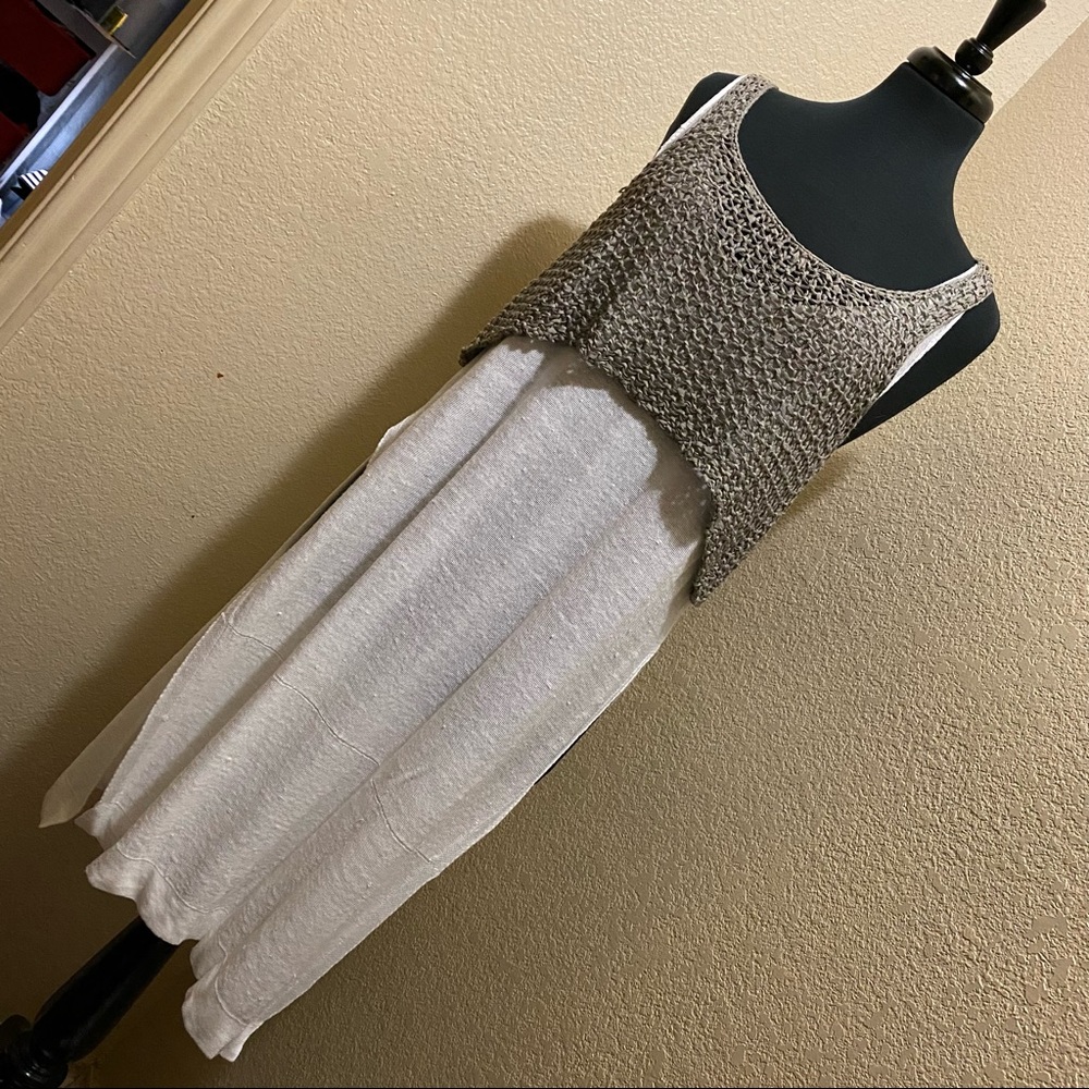 Free People sz S side slit layered tunic tank